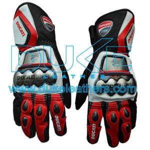 Ducati Corse Motorcycle Gloves Leather Racing